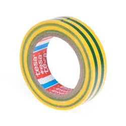 Elektriisolatsiooniteip Tesa 53988, kollane v.-roheline v., 20 m
