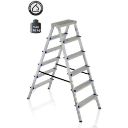 Kāpnes alumīnija DHR 6 pak. platf.augst 1.29m-max3.2m Elkop