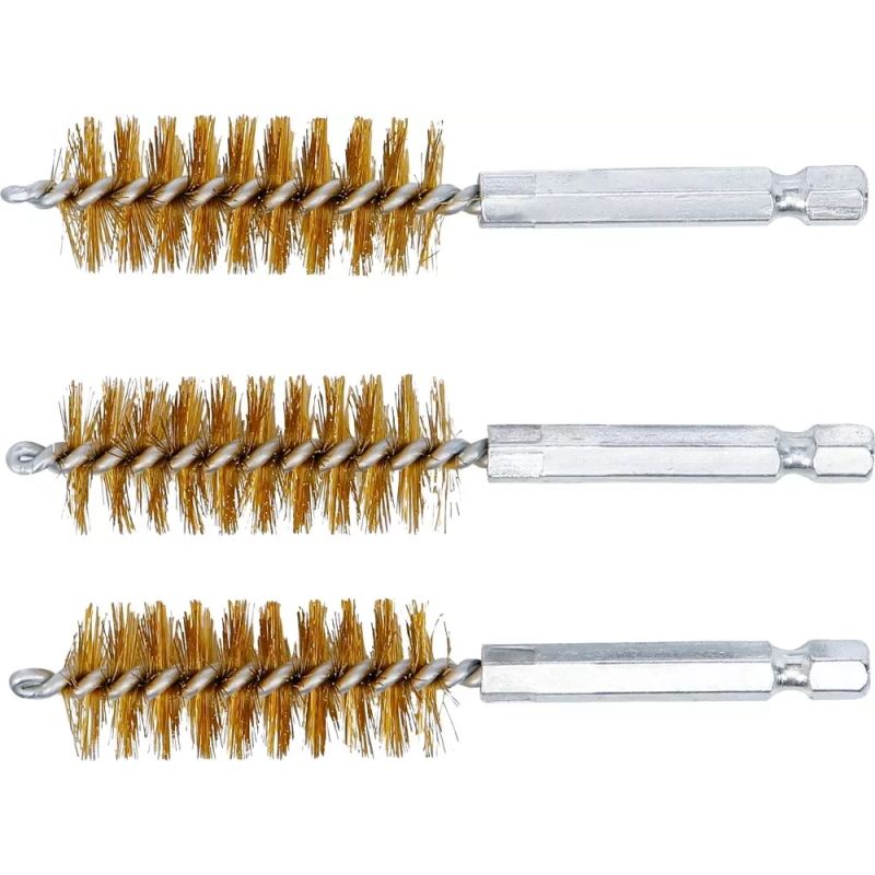 Misiņa birste , 18 mm , 6,3 mm ,1-4, piedziņa , 3 gab.