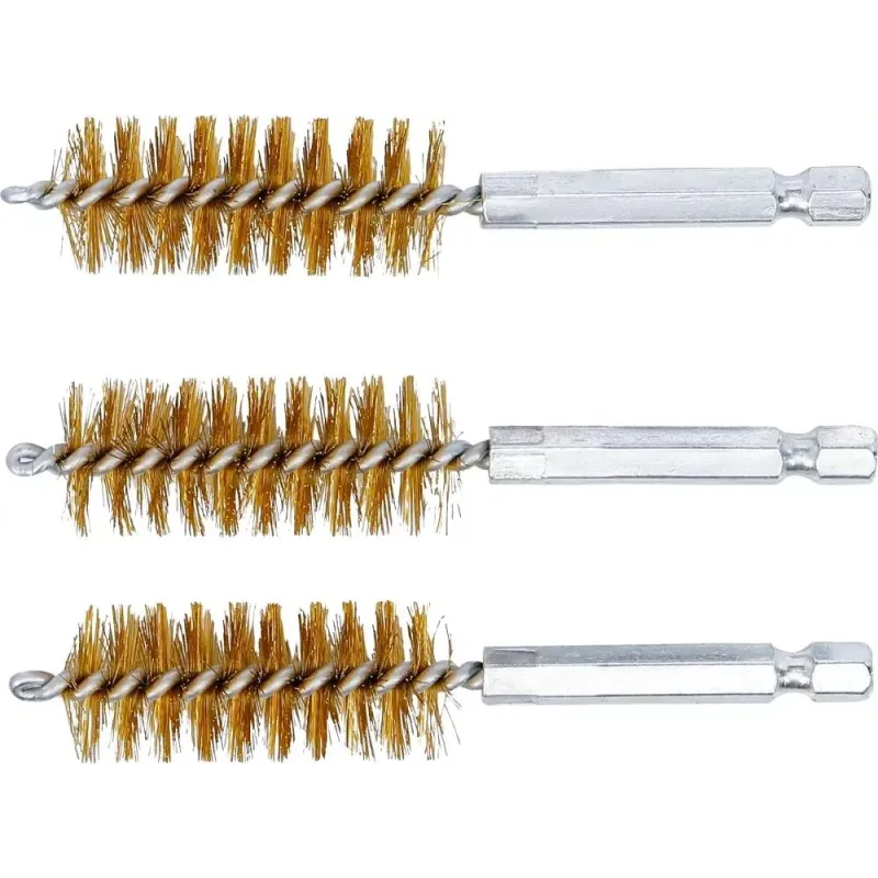 Misiņa birste , 18 mm , 6,3 mm ,1-4, piedziņa , 3 gab.