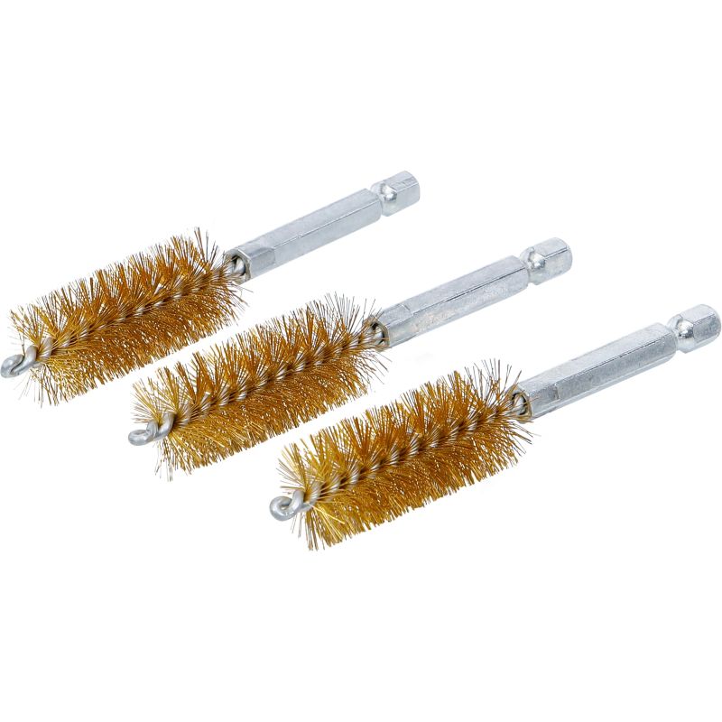 Misiņa birste , 18 mm , 6,3 mm ,1-4, piedziņa , 3 gab.