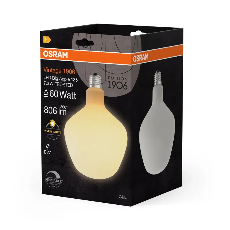 Spuldze Osram Vintage 1906 LED, 2700 °K, E27, 7.3 W, 806 lm