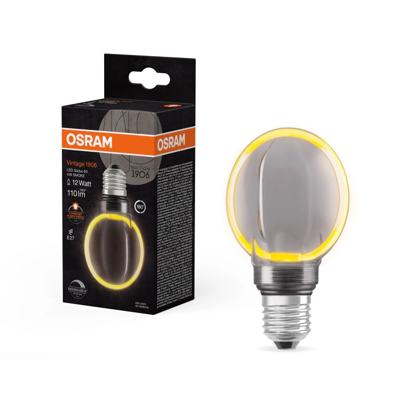 Spuldze led 1906 globe 80 4w e27 tumša