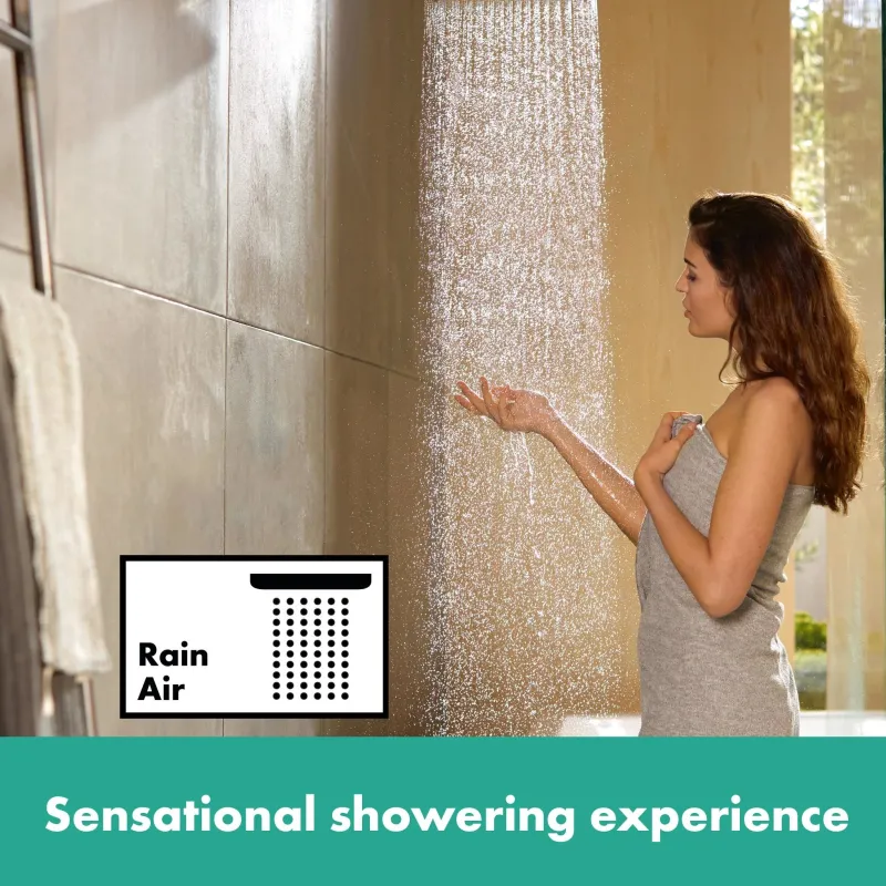 Dušas komplekts ar termostata jaucējkrānu Hansgrohe Croma Select S 280, bronzas krās.