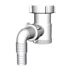 Jungtis skalbimo mašinai Ani Plast M110, 23 mm, balta sp.