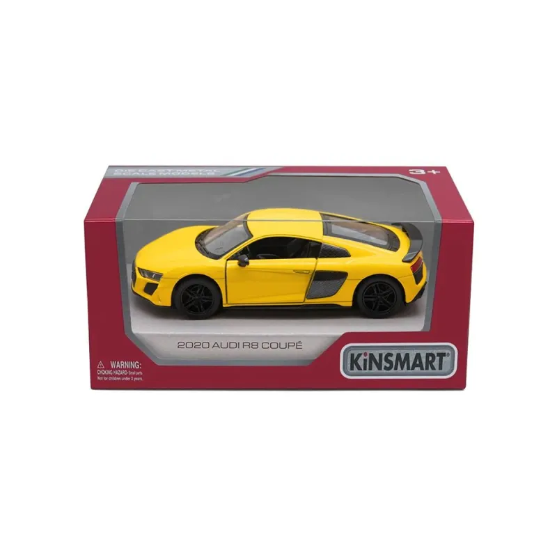 KINSMART Die-Cast modelis 2020 Audi R8 Coupe, izmērs 1:38
