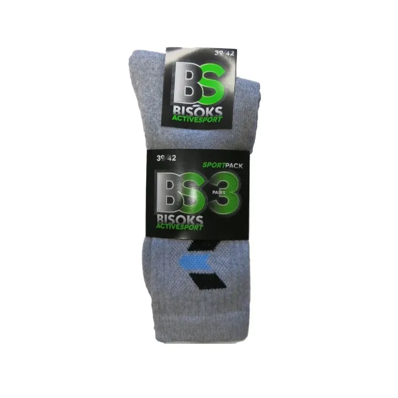 Sporta zeķes Bisoks Sport 11011K, pelēka krās., 39-42, 3 gab.