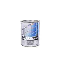 Emaljas krāsa, aizsargā metāla konstrukcijas pret koroziju Rilak Alukid Hammer, spīdīga, 0.9 l, sudraba