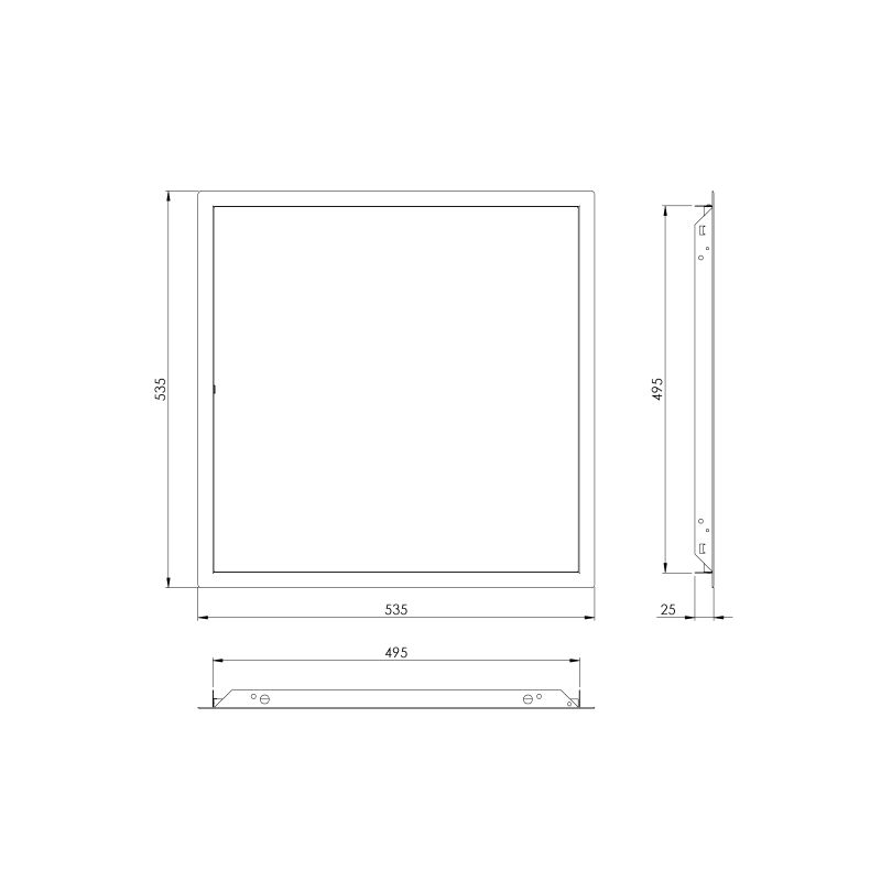 Lūka inspekcijas rlm5050 500x500mm