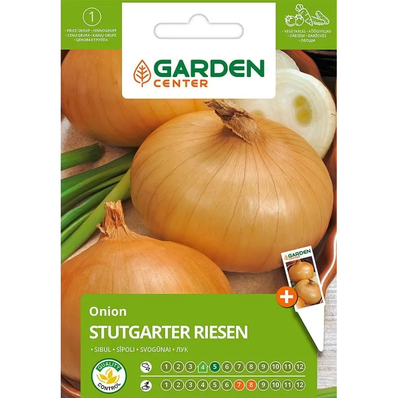 Sēklas Garden Center, sīpoli Stuttgarter Riesen, 1.5 g
