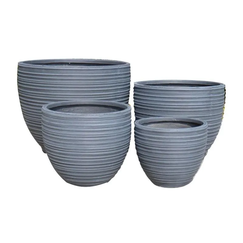 Puķu pods LT13793-4S, keramika, pelēka krās.