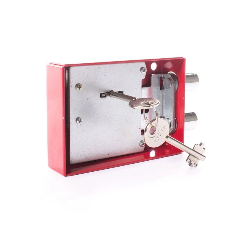 Seifa slēdzene sarkana 2 atslēgas 122.5x