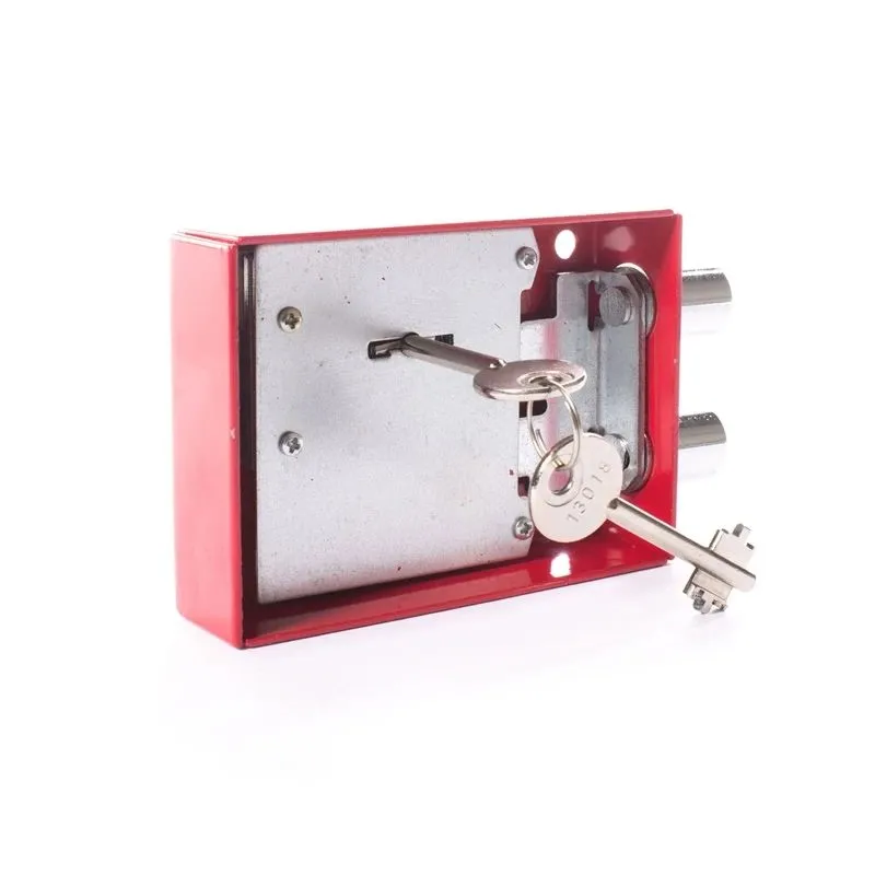 Seifa slēdzene sarkana 2 atslēgas 122.5x
