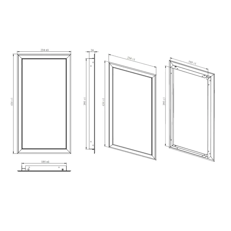 Revīzijas lūka Haushalt RD2040, 196 mm x 396 mm