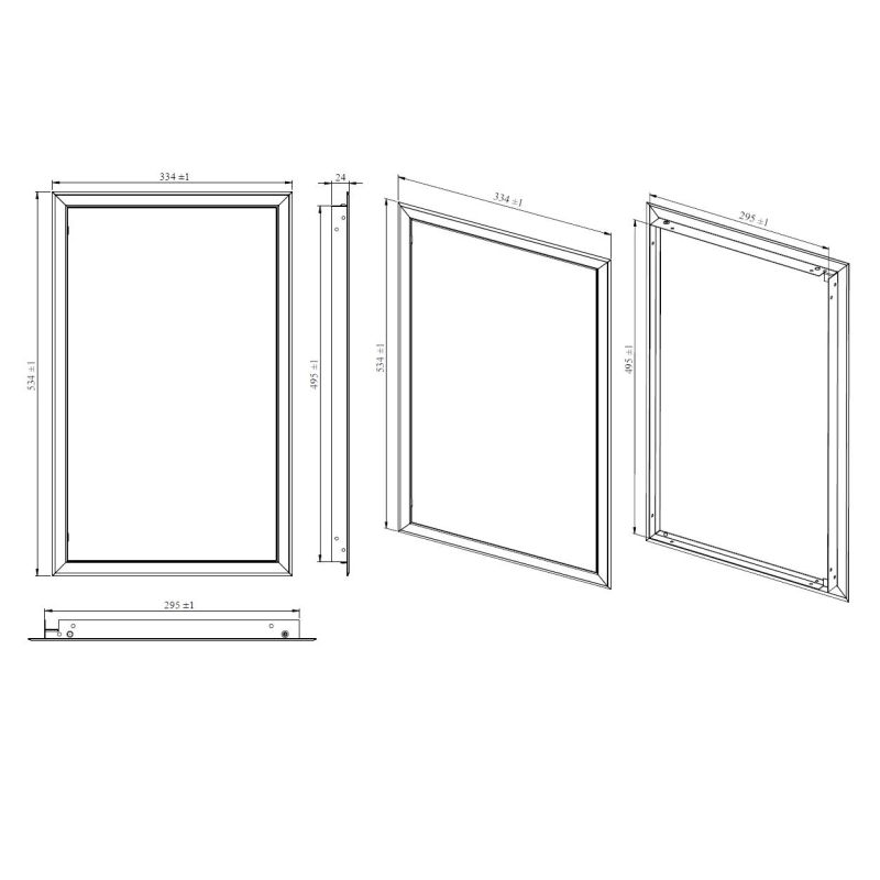 Durvis revīzijas 300x500 baltas