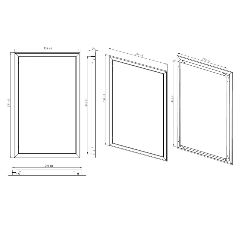Revīzijas lūka Haushalt RD3050, 296 mm x 496 mm