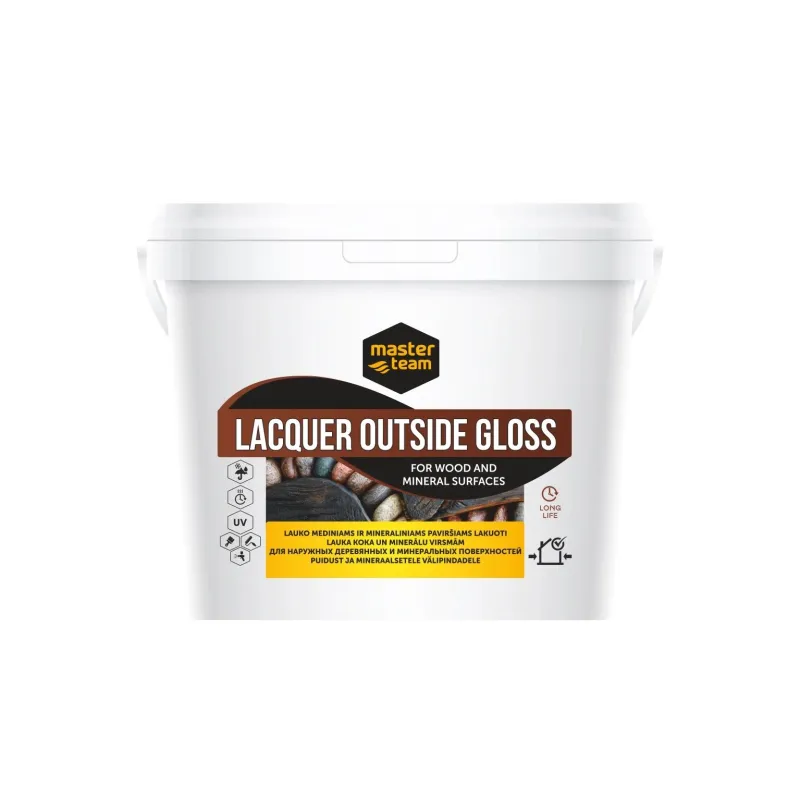 Laka, spīdīga Master Team Lacquer Outside, 1 l, Zeltaina