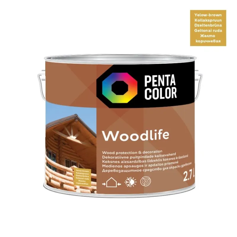 Impregnants woodlife dzelten brūns 2,7l