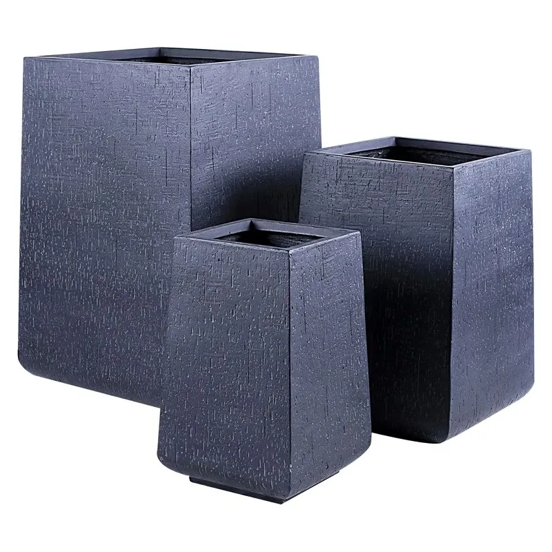 Puķu pods Domoletti LT24023-3S, keramika-māls, pelēka krās.