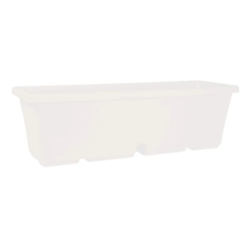 Puķu pods Domoletti TBTISB40-110, plastmasa, 40 cm x 17 cm, balta krās.