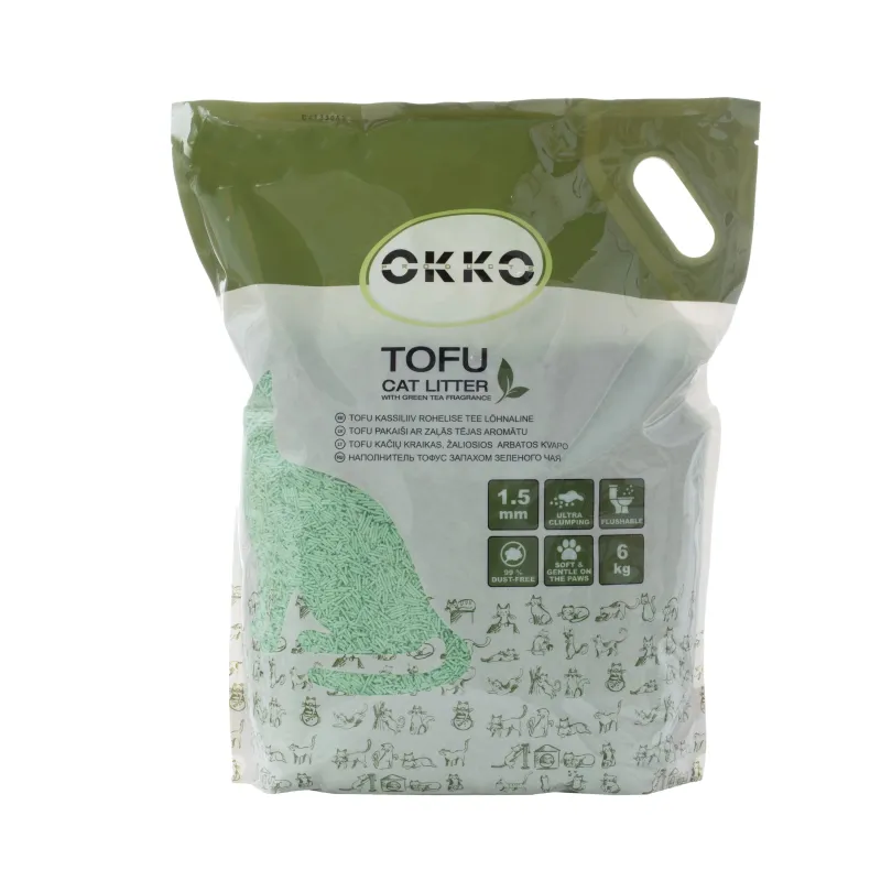 Kaķu pakaiši Okko Tofu, organiskās ,cementējošās,, 6 kg, 13.8 l