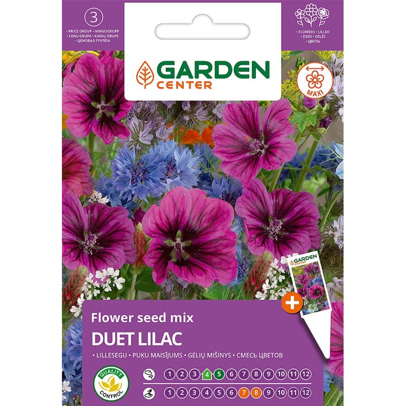 Sēklas ziedu maisījums duet lilac 1g