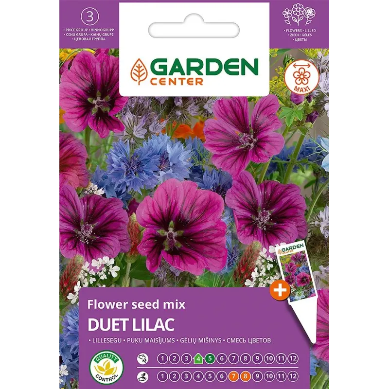Sēklas Garden Center ziedu maisījums DUET LILAC, 1 g