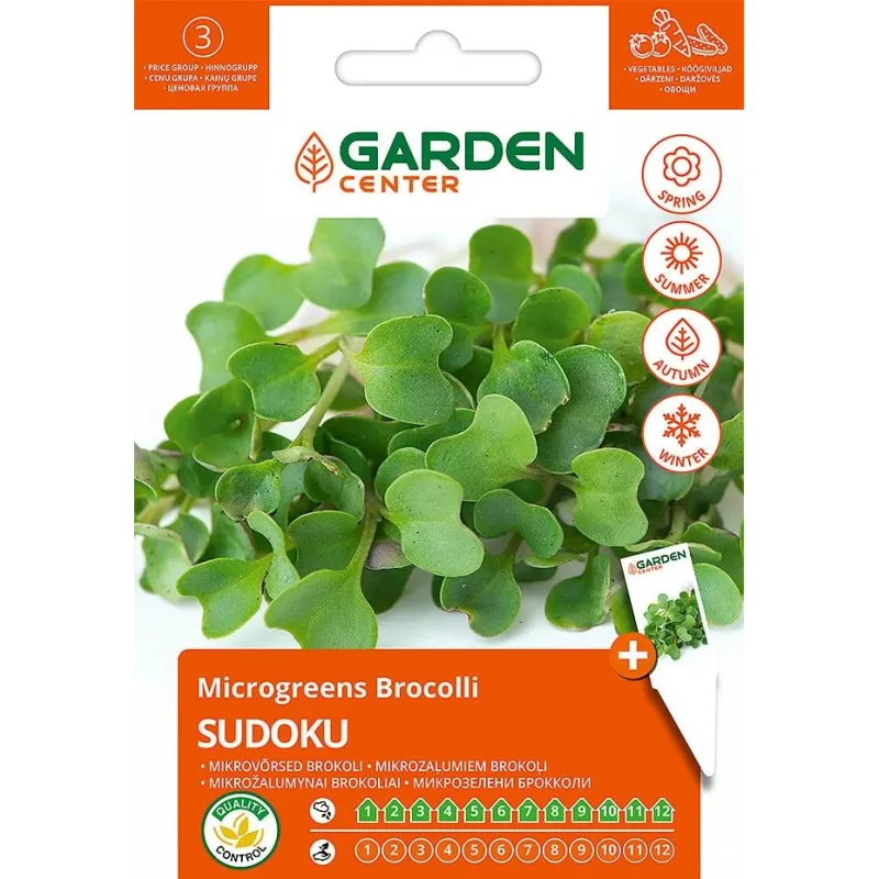 Sēklas Garden Center dīgšanas, brokoļi SUDOKU, 10 g