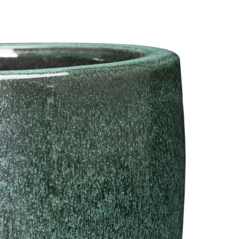 Puķu pods Domoletti GG.0932.037, keramika-māls, zaļa krās.