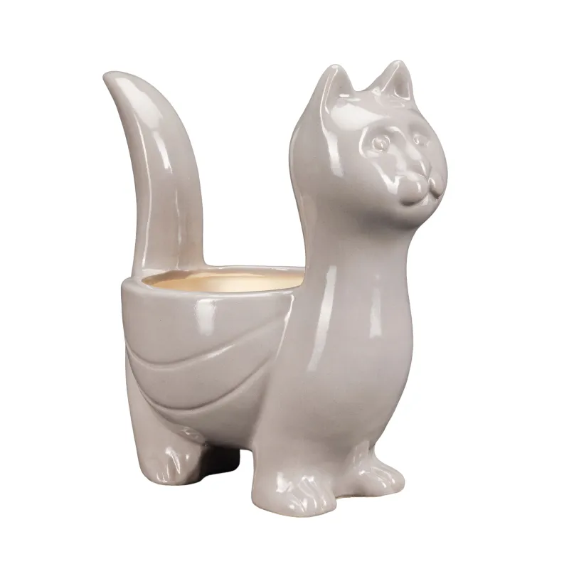 Puķu pods Domoletti AN.6688.021.PC, keramika-māls, pelēka