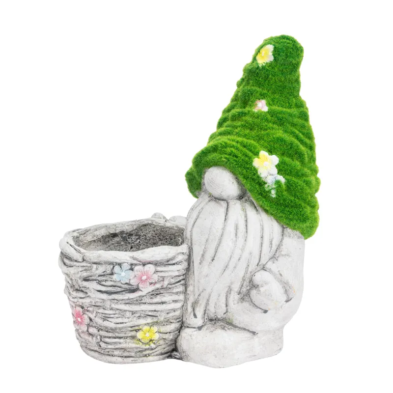 Dārza apdare Rūķis Garden Center QNLR01H, 30 cm x 18 cm x 36 cm, balta-zaļa