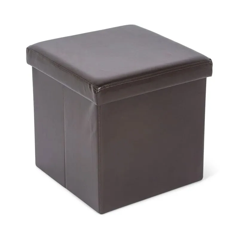Pufs Domoletti 53000010506, tumši brūns, 38 cm x 38 cm x 38 cm