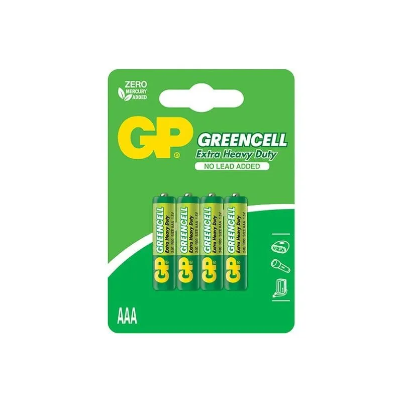 Baterijas GP Greencell R03, AAA, 1.5 V