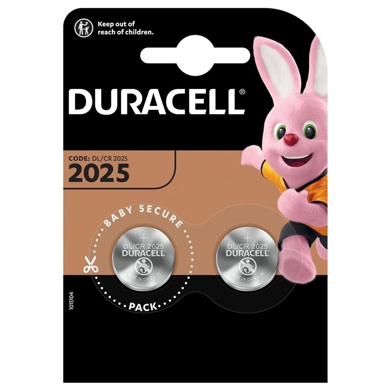 Baterijas Duracell. CR2025. 2 gab.