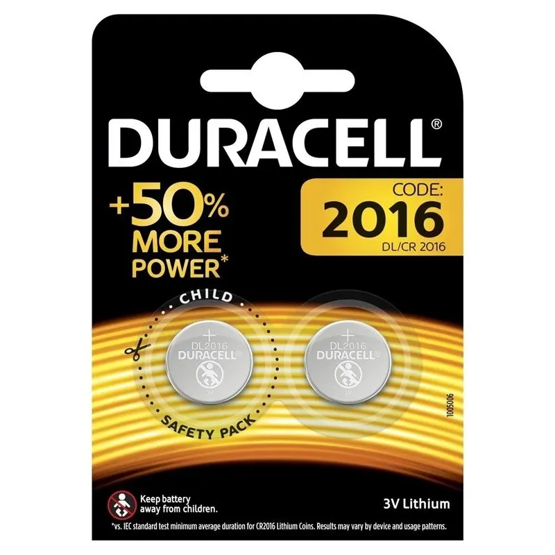 Baterijas Duracell. CR2016. 3 V. 2 gab.