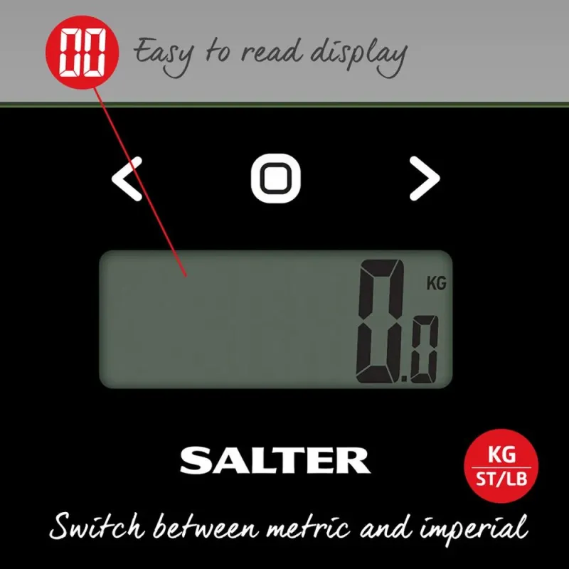 Salter 9150 BK3R Black Glass Analyser Bathroom Scales