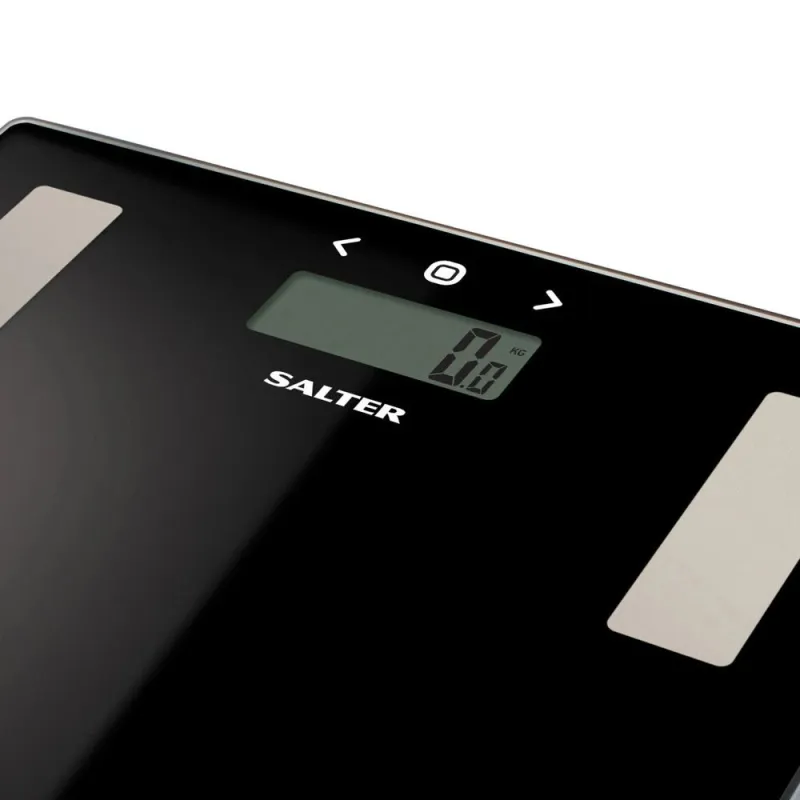 Salter 9150 BK3R Black Glass Analyser Bathroom Scales