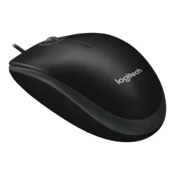 Logitech - Mouse - B100 - Wired - Black