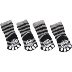 Zeķes suņiem Flamingo, melna krās.-pelēka krās., XS