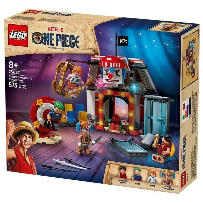 Konstruktorius LEGO One Piece Klouno Buggy cirko palapinė 75637, 573 vnt.