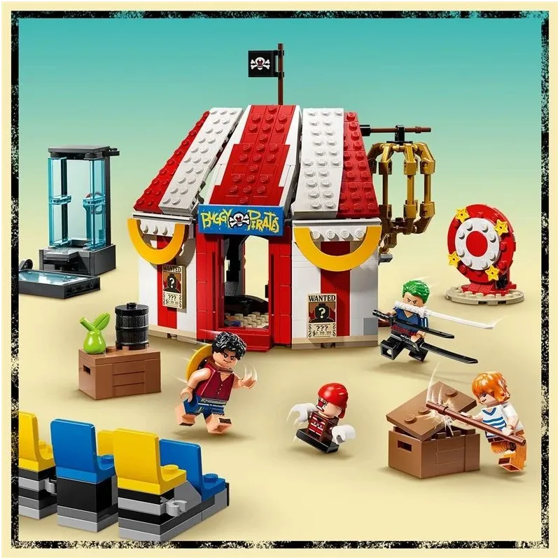 Konstruktorius LEGO One Piece Klouno Buggy cirko palapinė 75637, 573 vnt.