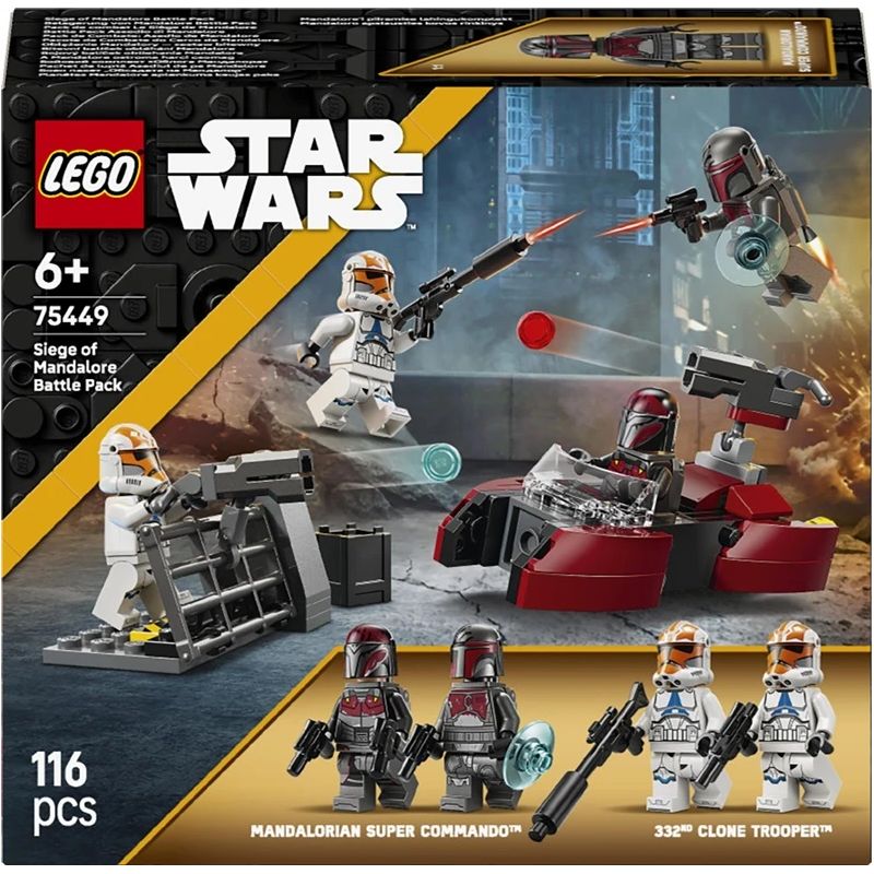Konstruktorius LEGO Star Wars Mandaloro apsiausties kovos rinkinys 75449, 116 vnt.
