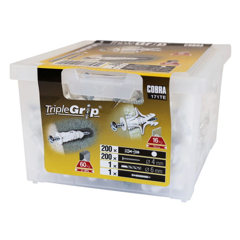 Dībelis ģipšk. 4x29 mm plastm. 200 gab.