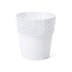 Pods puķu rosa d.13cm balts