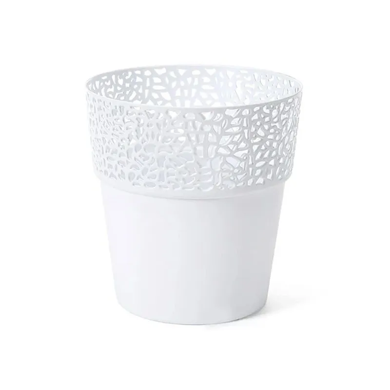 Puķu pods Lamela Rosa 656-05, plastmasa, balta krās.