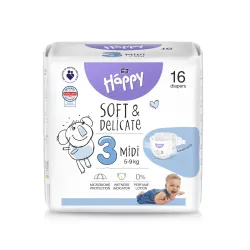 Autiņbiksītes Happy, 3 izmērs, 5 - 9 kg, 16 gab.