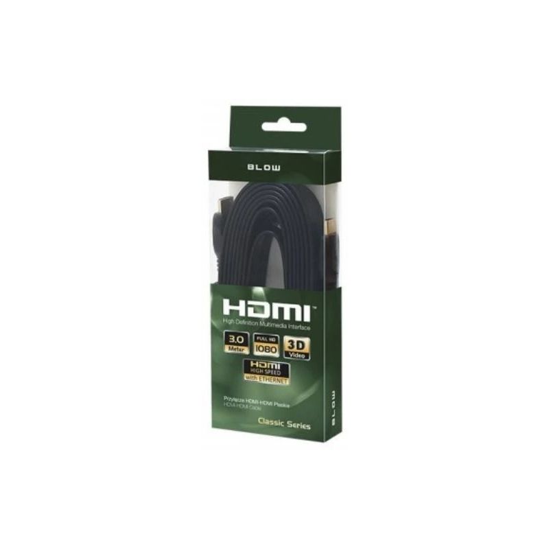 Kabelis hdmi-hdmi m-m3m flat blow 92-607