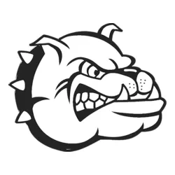 Наклейка на машину Avisa Head Of The Dog, 13 см x 16 см