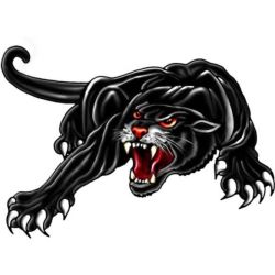 Auto uzlīme pantēra 33x23cm