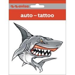 Auto uzlīme haizivs 2 11x10cm